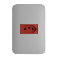 Conj.4x2 1 tomada 2p + t 20a/250v vermelha