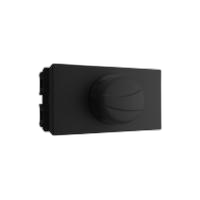 Modulo 1/3 variador dimmer rotativo 4x2 bivolt cor preto fosco