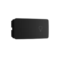 Modulo 1/3 interruptor pulsador minuteira 10a/250v preto fosco