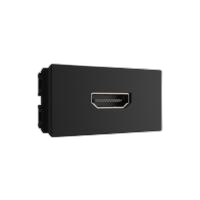 Modulo 1/3 tomada hdmi preto fosco