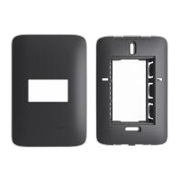 Placa 4x2 1/3 + suporte - cor chumbo