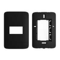 Placa 4x2 1/3 + suporte - cor preto fosco