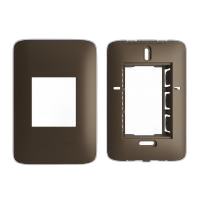 Placa 4x2 2/3 + suporte -cor bronze