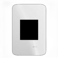 Placa 4x2 2/3 glass + suporte  - cor branco