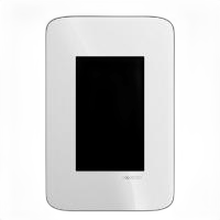 Placa 4x2 3/3 glass + suporte  - cor branco