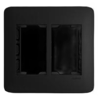 Placa 4x4, 2x 3/3 + suporte - cor preto fosco